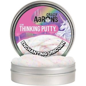 Crazy Aaron’s - Enchanting Unicorn – Glowbrights Thinking Putty – 4 Inch Tin