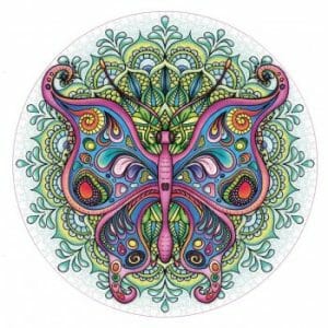 Mindful Living - Mindfulness Mandala Round Puzzle